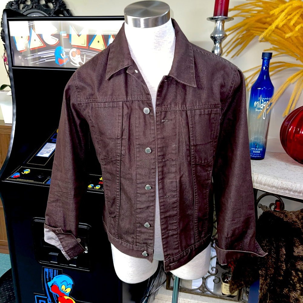 Brown BANANA REPUBLIC men’s trucker jacket size Medium